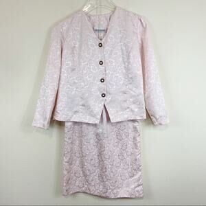 Vintage Pablo Collection Damask Suit Sz 10P